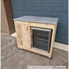 Buitenkeuken losse kast legplank fridge van Boretti Ibrido of Ligorio Top met spoelkeuken en grohe kraan van Hout-Art.