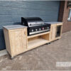 Buitenkeuken losse kast legplank fridge van Boretti Ibrido of Ligorio Top met spoelkeuken en grohe kraan van Hout-Art.