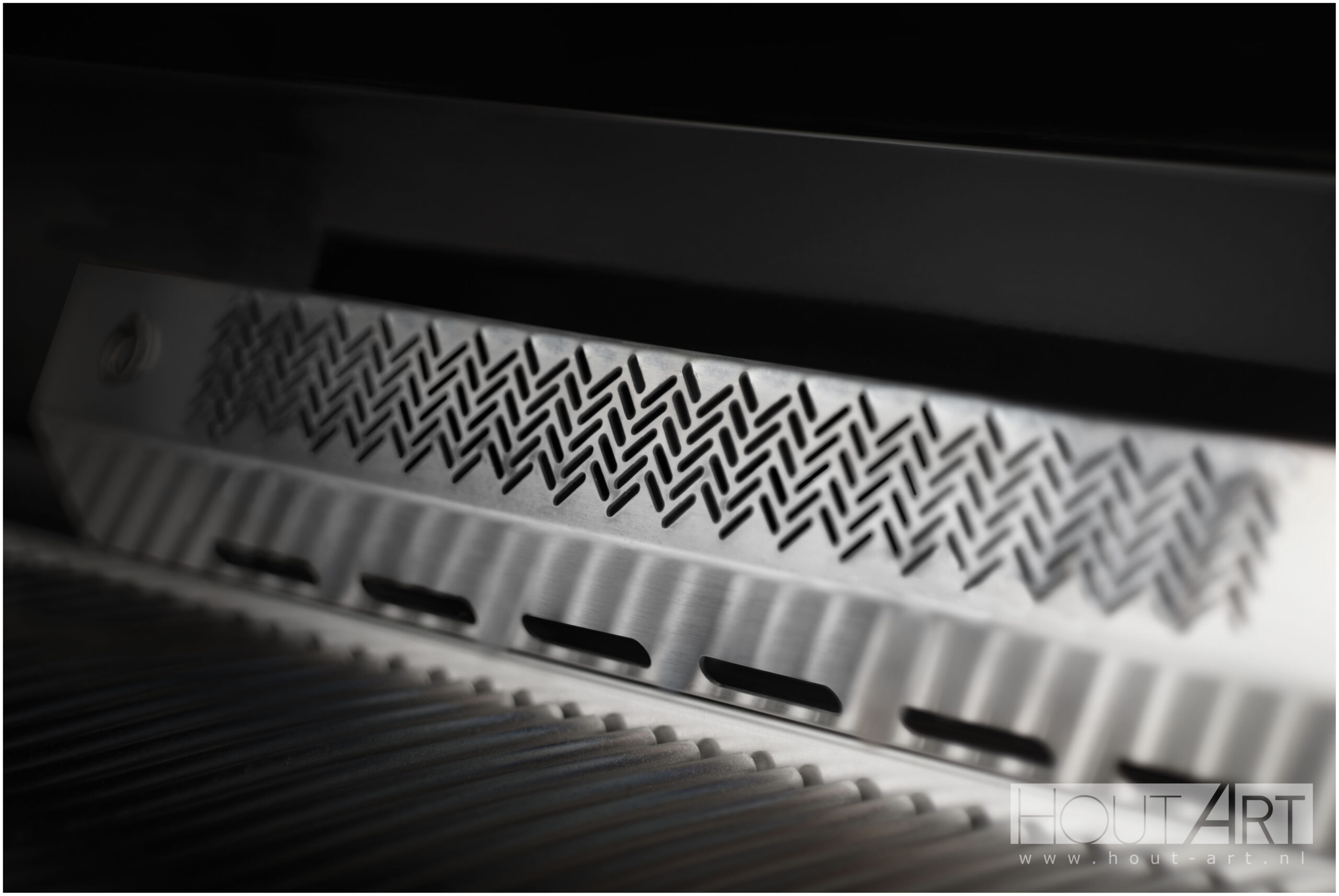 Inbouw BBQ Napoleon 700-serie dubbele hoofdbrander van Hout-Art.