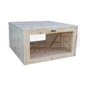 Salontafel open blok luxe steigerhout