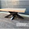 Salontafel twistpoot staal met steigerhout van Hout-Art.