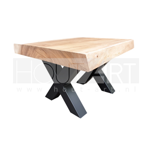 Salontafel X-poot staal met Suar