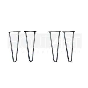 Set stalen salontafel Hairpin poten 35cm zwarte poedercoating