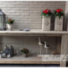 Sidetable met onderblad steigerhout van Hout-Art.