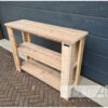 Sidetable met onderblad en legplank steigerhout van Hout-Art.