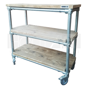 Sidetable Lorenz steigerbuis met 2 legplanken