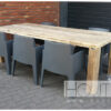 Tafel eettafel steigerhout XL hoekpoten van Hout-Art.