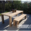 Tafel eettafel steigerhout XL hoekpoten van Hout-Art.