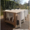 Tafel kloostertafel XL steigerhout van Hout-Art.