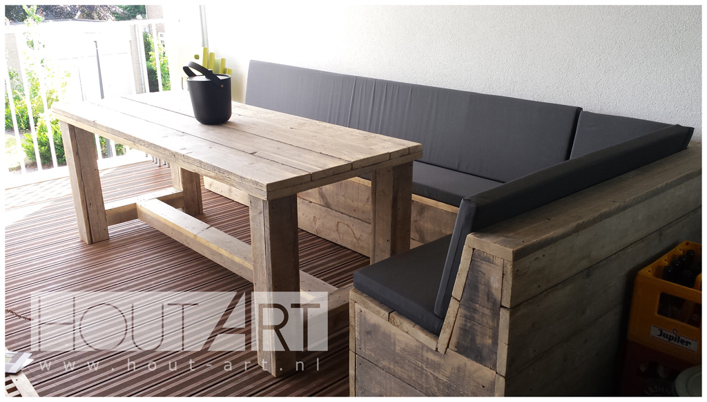 Tafel kloostertafel XXL steigerhout van Hout-Art.