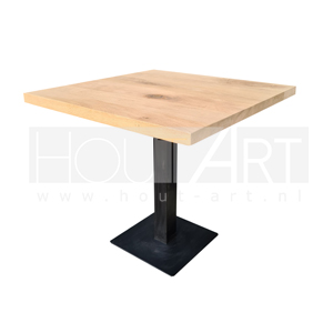 Tafel kolompoot met massief eiken