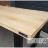 Tafel, eettafel u-poot staal met massief eiken van Hout-Art.