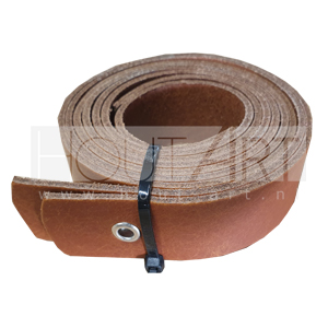 Leren wandplankhouder set Cognac