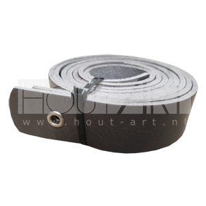 Leren wandplankhouder set Donker taupe