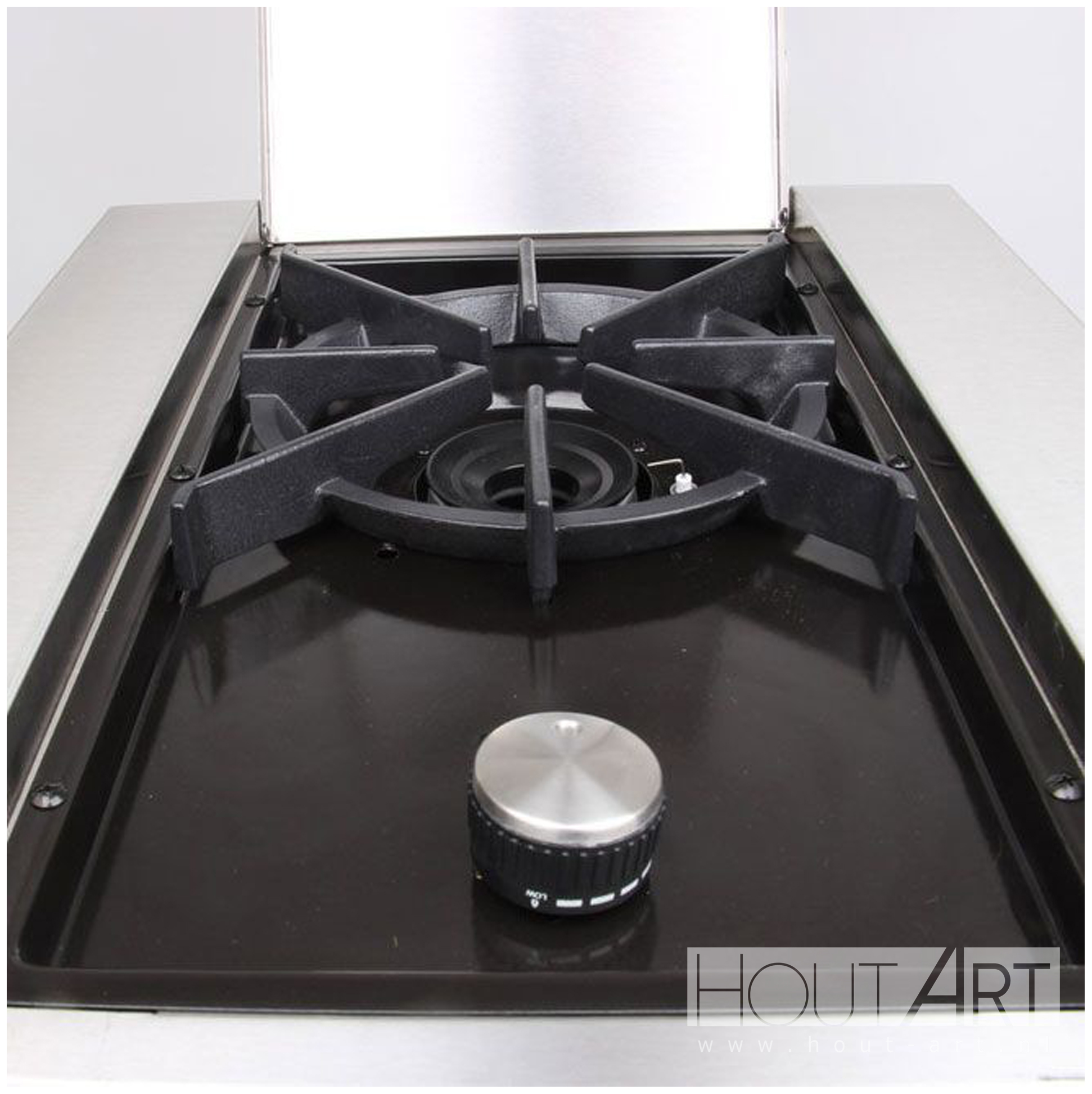 Inbouw BBQ Grandhall zijbrander van Hout-Art.