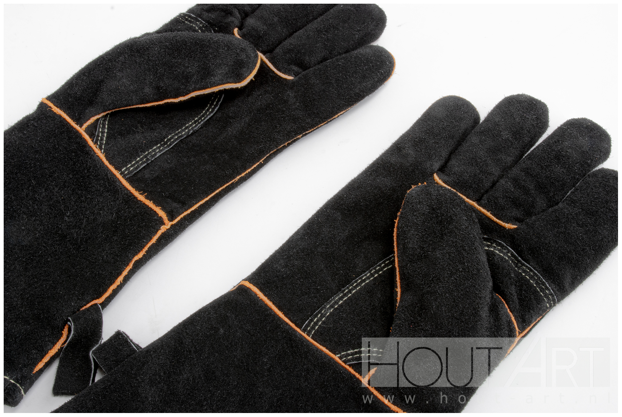 Boretti BBQ handschoenen leer leder set zwart van Hout-Art,