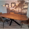 Tafel Deens ovaal Matrix poot met massief eiken van Hout-Art. Eettafel, matrixpoot, maatwerk, houtart.
