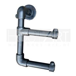 WC-rol houder zwarte steigerbuis dubbel