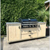Buitenkeuken Grandhall G4 of G5 dubbel luxe lades van steigerhout van Hout-Art.