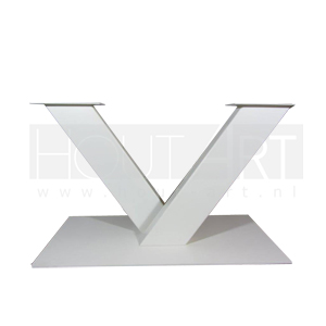 V-poot 20x10cm in witte poedercoating