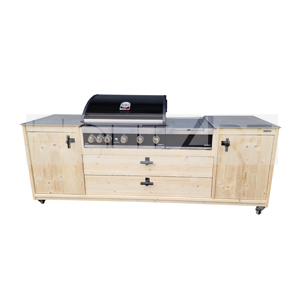 Buitenkeuken Luxe dubbel Grandhall / Grandpro G5 Maxim/Elite + zijbrander