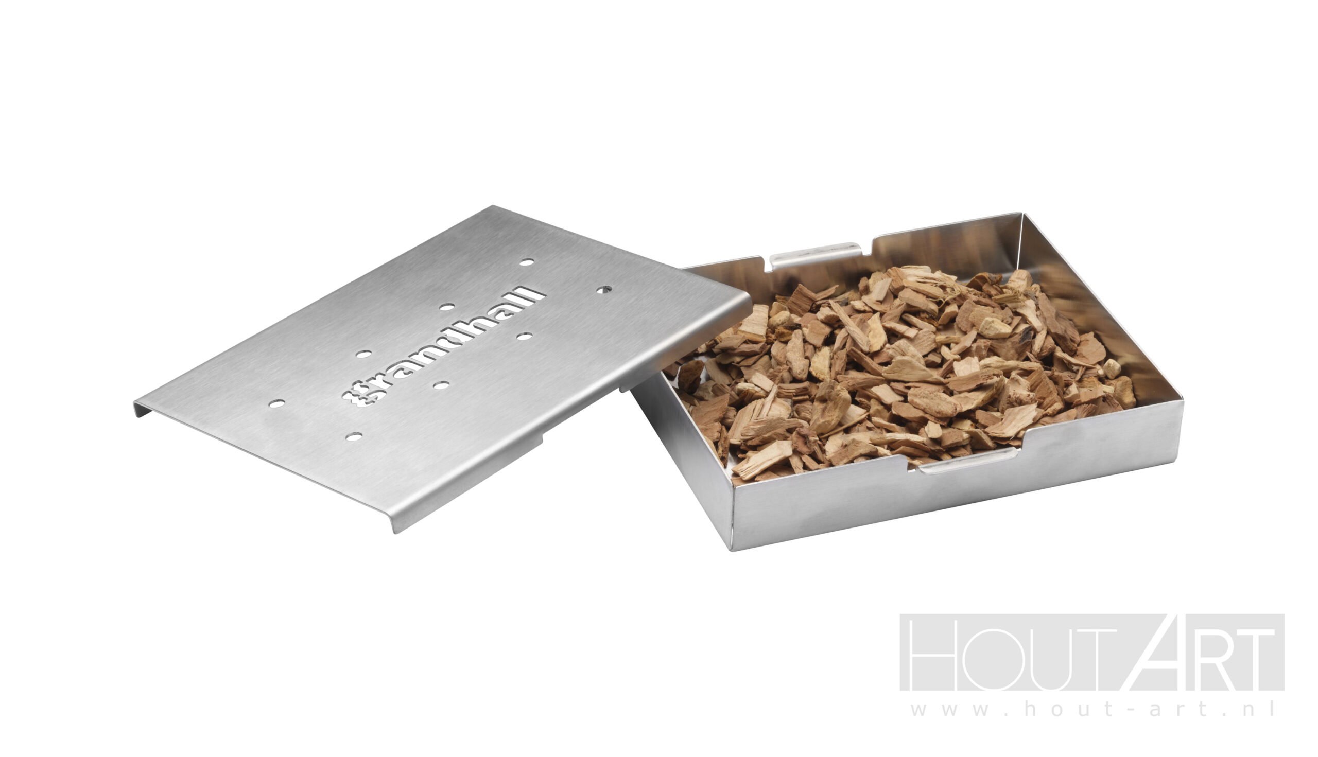 Smokerbox, rookbox woodschips van Hout-Art.