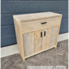 Schoenenkast, schoenenrek van steigerhout met lade en deuren van Hout-Art. Ook als schoenenrek, dressoir of commode te gebruiken.