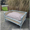 Hondenmand stoer Extra verzinkte steigerbuis met steigerhout van Hout-Art. mand, huisdier, kussen, honden, dieren, steigerbuizen, houtart.