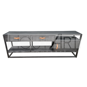 Dressoir Lady staal met eiken