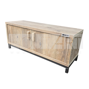Schoenenrek stalen onderframe deuren met steigerhout