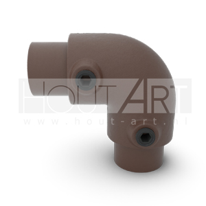 Steigerbuis koppeling Vintage Bruin bocht / kniestuk 90 graden Type 6