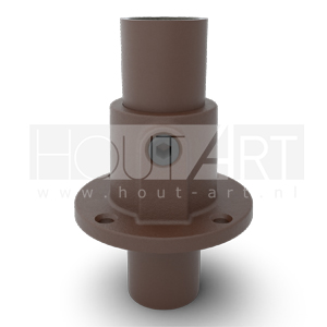 Steigerbuis koppeling Vintage Bruin ronde voetplaat Type 10