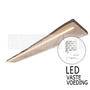 Wandplank eiken met onzichtbare bevestiging incl. LED vaste voeding