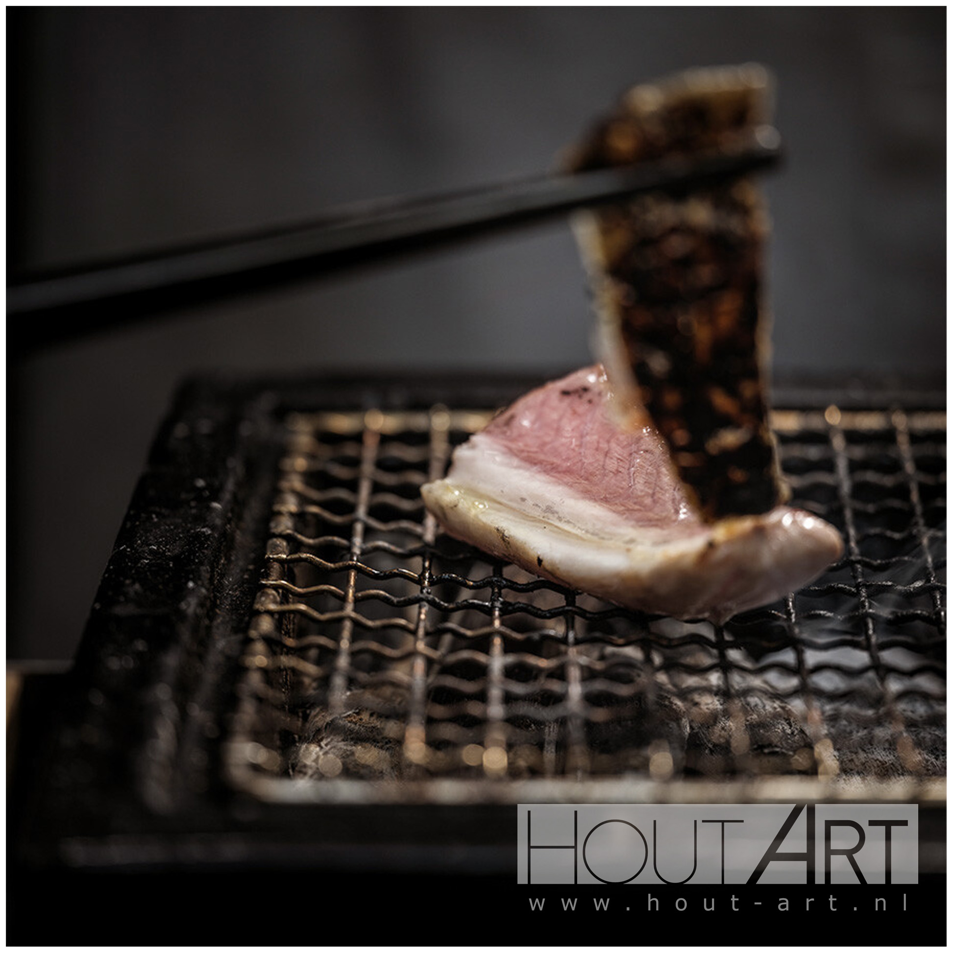 Yakiniku BBQ Shichirin large rechthoekig van Hout-Art.
