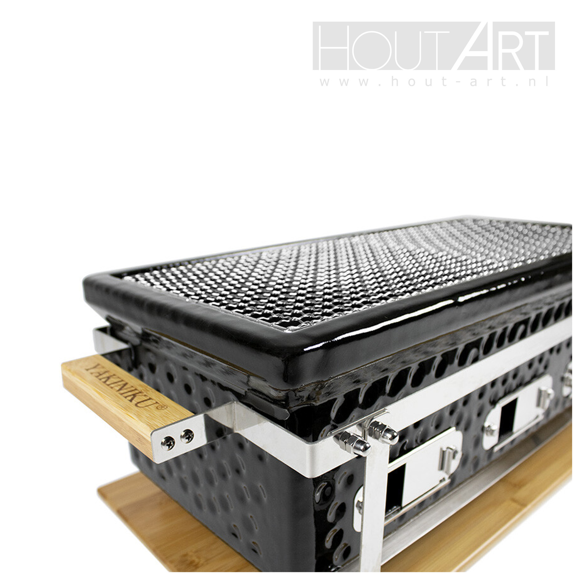 Yakiniku BBQ Shichirin large rechthoekig van Hout-Art.