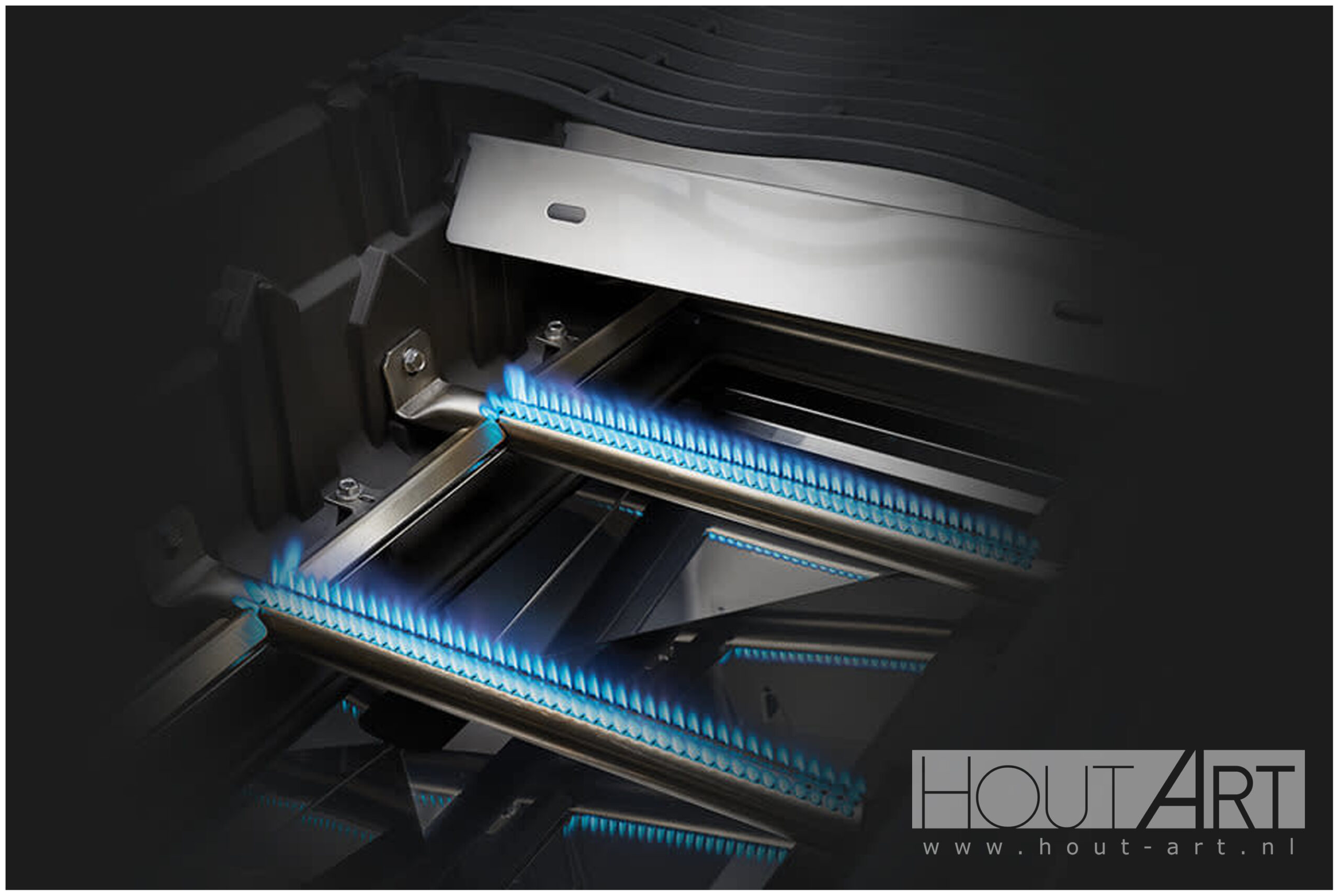 BBQ Napoleon Rogue-PRO S Zwart van Hout-Art.