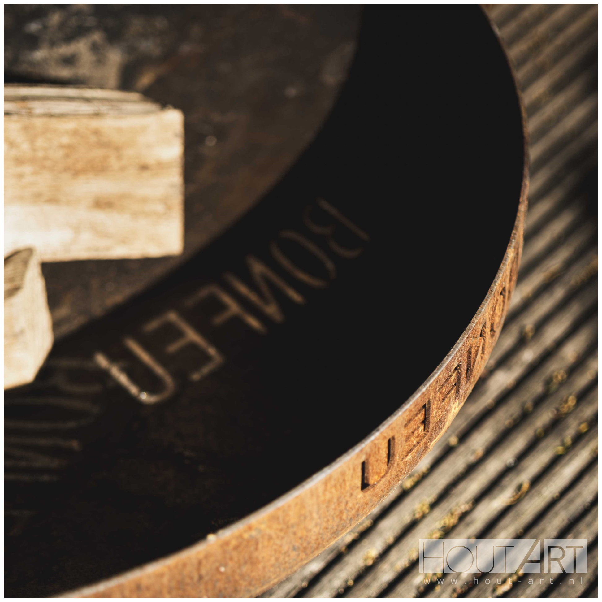 Vuurschaal Bonfeu BonBowl plus Firebowl cortenstaal van Hout-Art.
