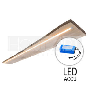 Wandplank eiken met onzichtbare bevestiging incl. LED met accu