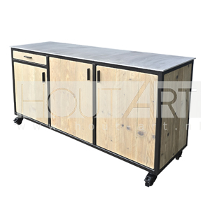 Buitenkeuken losse kast triple stalen frame