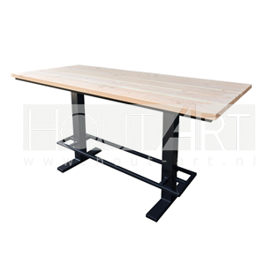 Bartafel stalen kolompoot dubbel met voetsteun douglas