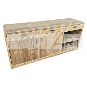 Dressoir XL steigerhout lades en deuren/open vakken