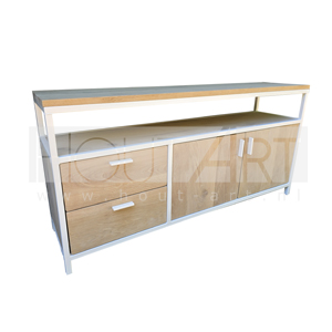 Dressoir stalen frame met eiken