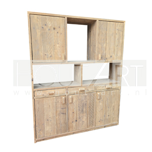 Vakkenkast XL steigerhout met deuren en lades