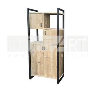 Kast Luxe stalen frame Design steigerhout
